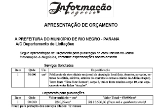 Contrato nÂº 054/2013 - Prefeitura Municipal de Rio Negro